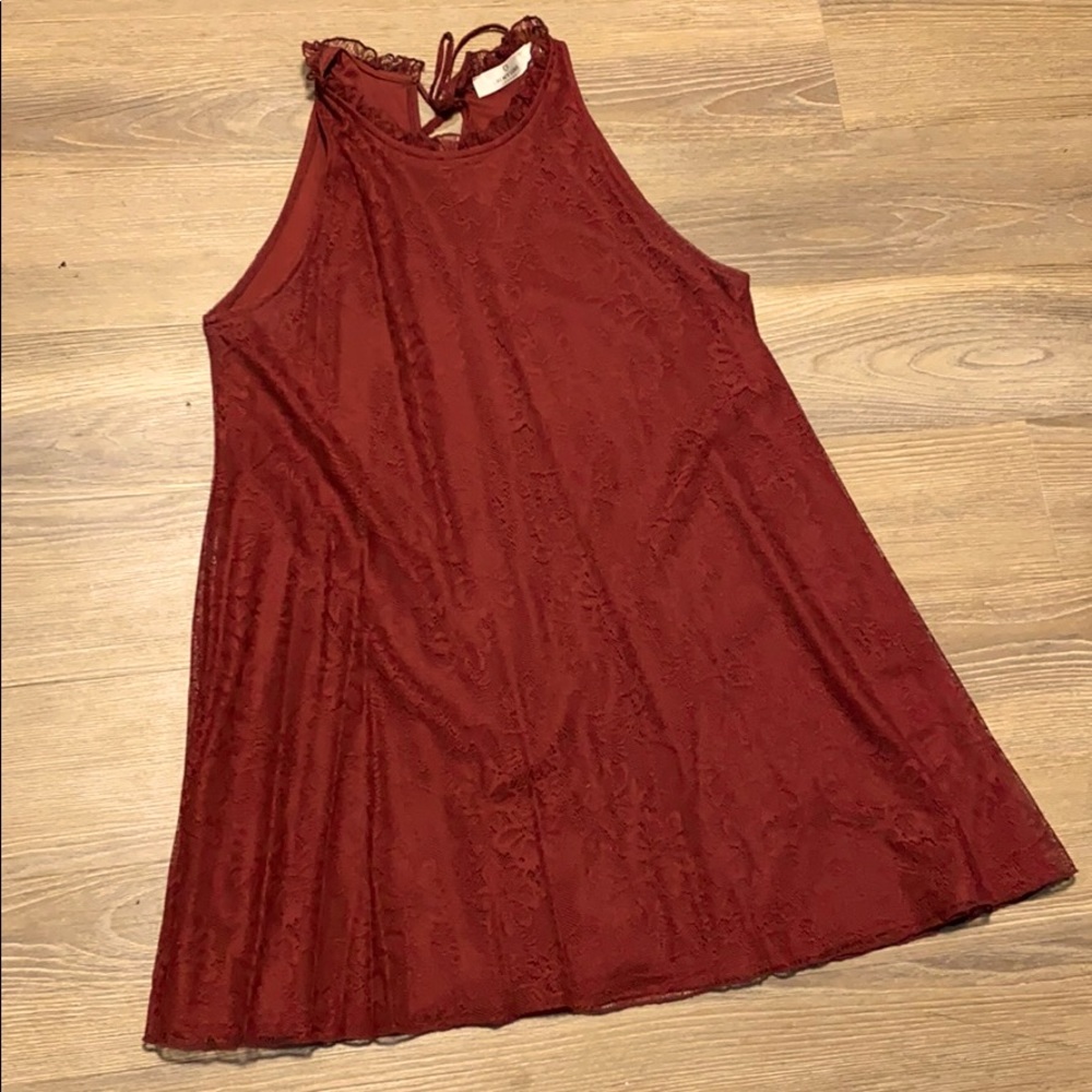 Burgundy Lace Dress